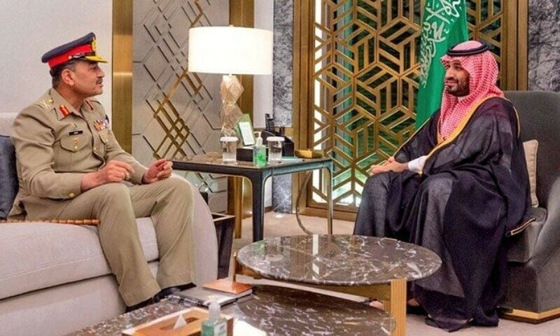 آرمی چیف کی سعودی ولی عہد سے ملاقات