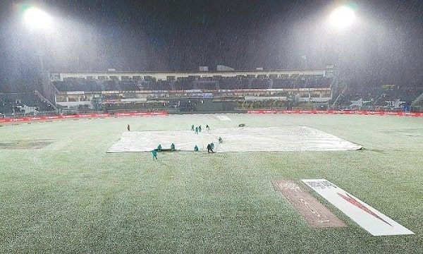 پہلا ٹی 20 بارش کے باعث میچ بے نتیجہ ختم