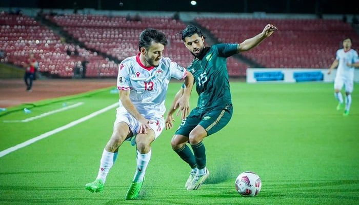 پاکستان کو فیفا ورلڈ کپ کوالیفائر میں تاجکستان کے ہاتھوں شکست