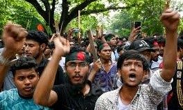 طلبہ کا احتجاج شدت اختیار کر گیا ، بنگلہ دیش میں کرفیو نافذ