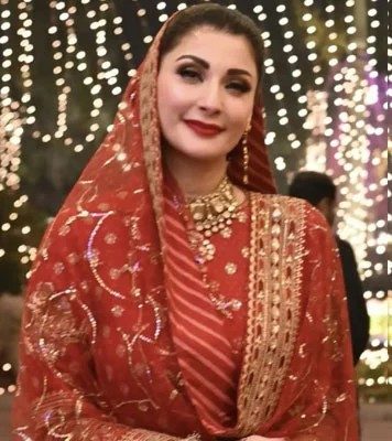مریم نواز کے بھتیجے کے نکاح تقریب میں سرخ و سنہرے جوڑا کی قیمت 4 لاکھ 95 ہزار بھارتی روپے