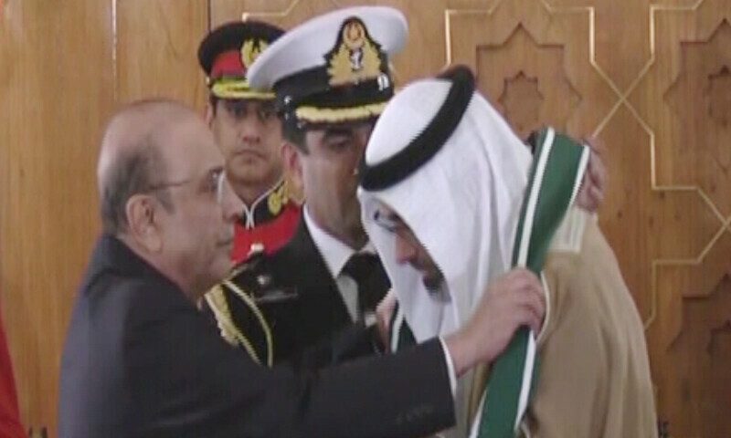 ابو ظبی کے ولی عہد کو نشان پاکستان