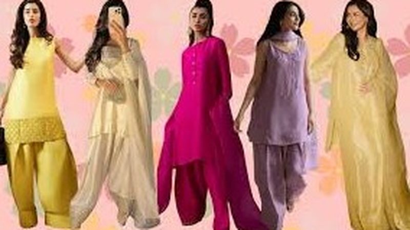فیشن اسٹائل فرشی شلوار کے خوب چرچے
