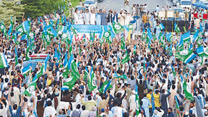 جماعت اسلامی کا اسلام آباد ایکسپریس وے پر مظاہرہ