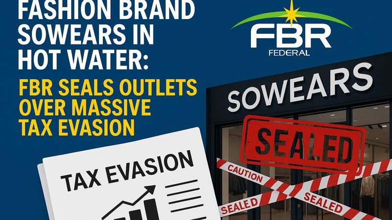 Sowears کی مبینہ ٹیکس چوری، 4 آؤٹ لیٹس سیل