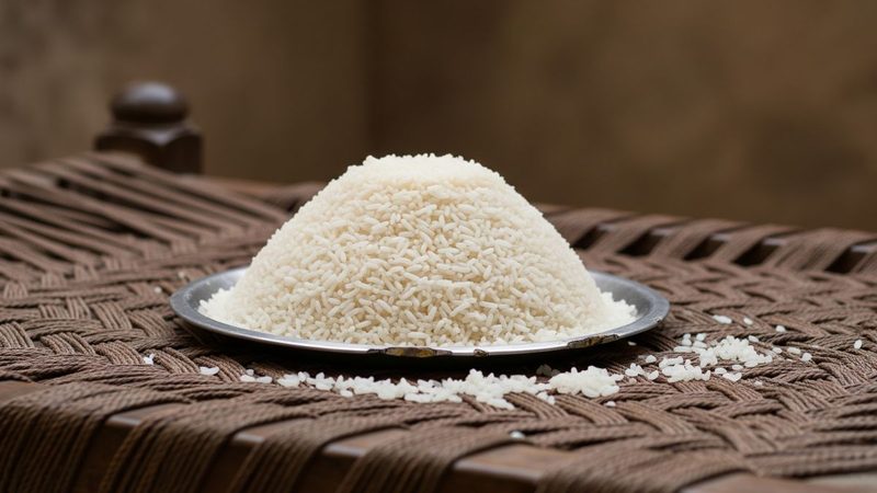 چاول میں فائبر اور غذائی اجزاء بہت کم
