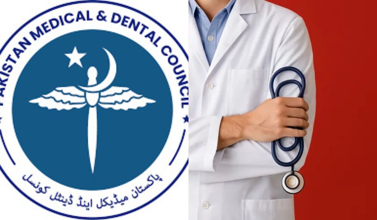 راولپنڈی میڈیکل یونیورسٹی میں نیشنل ایکوئیوَلنس بورڈ امتحان دیتے ہوئے طلبہ