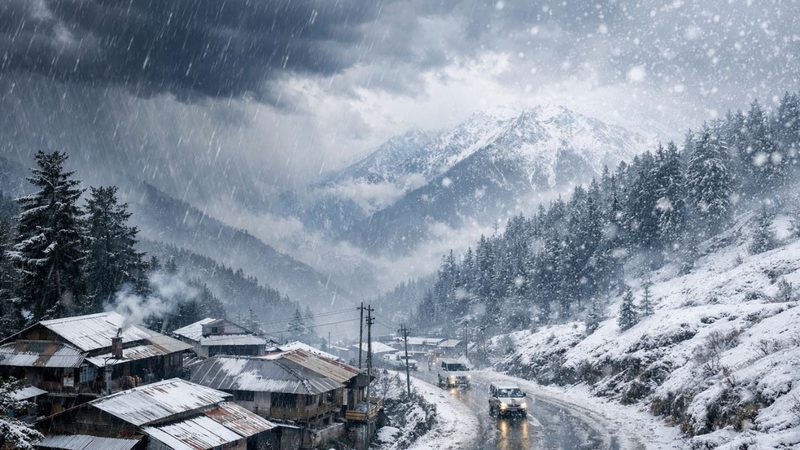 تیز ہواؤں کے ساتھ بارش اور برفباری کا امکان
