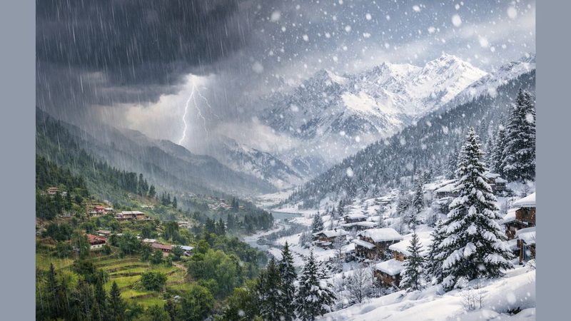 بارش اور برفباری کا سلسلہ جاری رہنے کا امکان