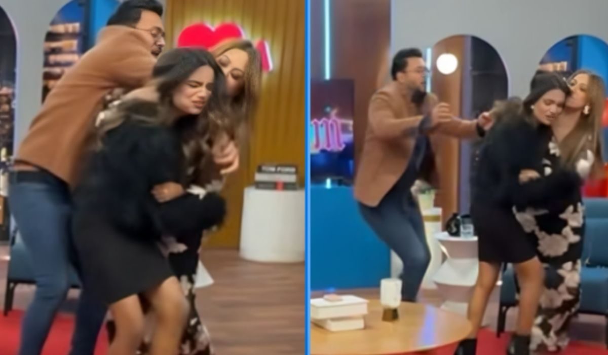لائیو ٹی وی شو میں ٹک ٹاکرز لڑائی وائرل