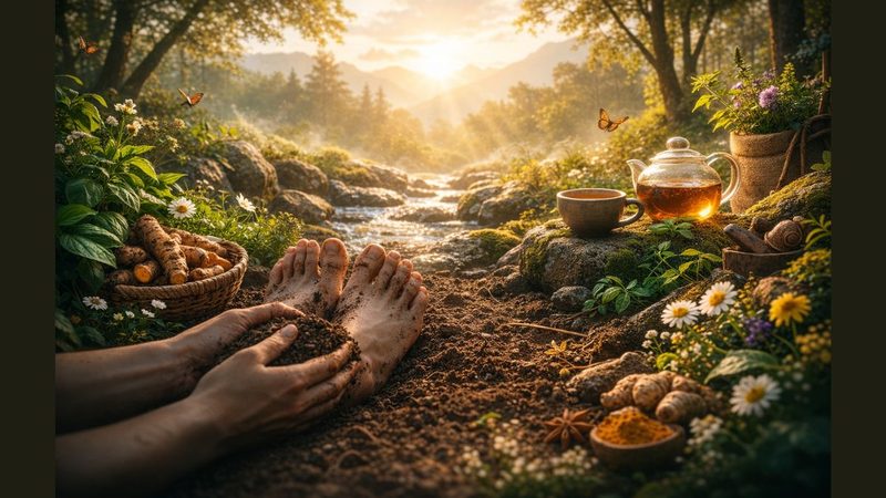مٹی سے جڑنا: صحت اور سکون کا قدرتی راز