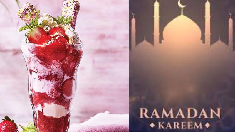 رمضان میں اسٹرابیری اور آئس کریم