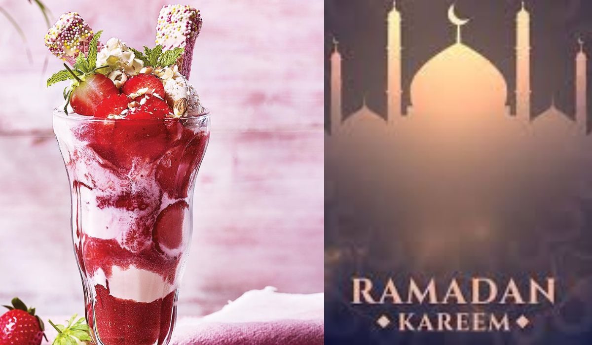 رمضان میں اسٹرابیری اور آئس کریم