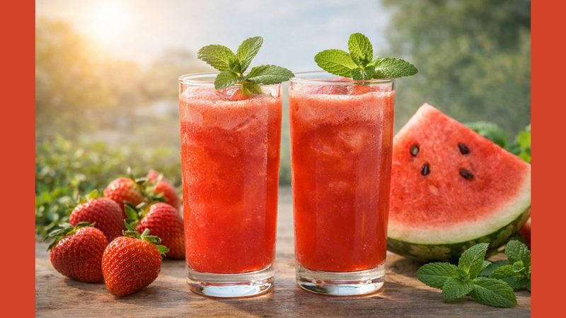 تربوز، اسٹرابیری جوس گرمی میں مقبول