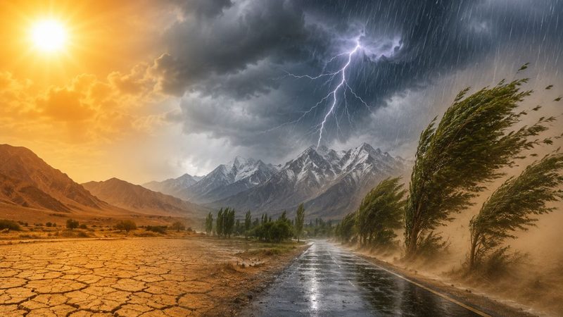 مختلف علاقوں میں بارش اور ژالہ باری کی پیشگوئی