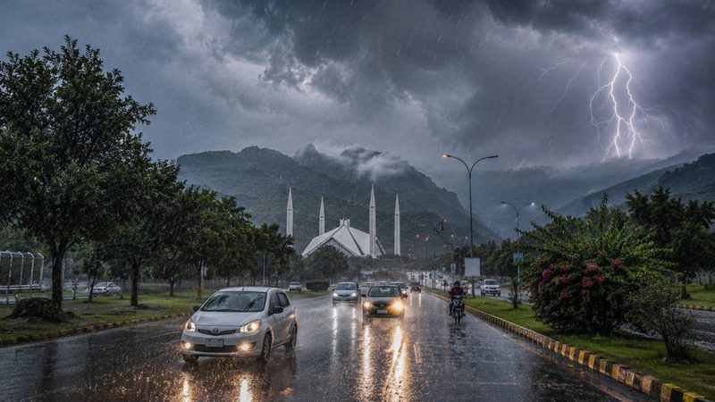 موسلا دھار بارش اور ژالہ باری کی پیشگوئی