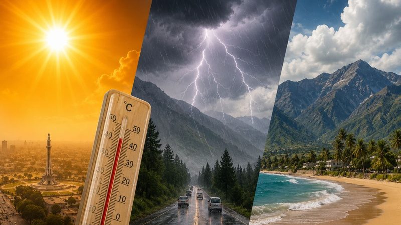 پہاڑی علاقوں میں گرج چمک کے ساتھ بارش کا امکان
