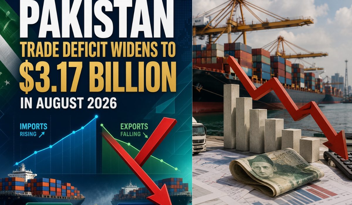 پاکستان تجارتی خسارہ اگست 2026 برآمدات و درآمدات چارٹ