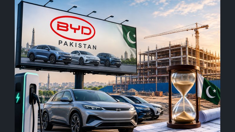 بی وائی ڈی گھارو پلانٹ تاخیر سے متعلق سندھ میں زیرِ تعمیر پلانٹ کی تصویر