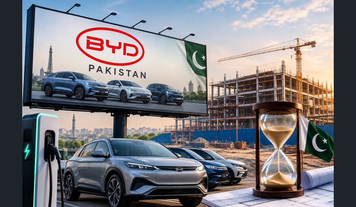 بی وائی ڈی گھارو پلانٹ تاخیر سے متعلق سندھ میں زیرِ تعمیر پلانٹ کی تصویر