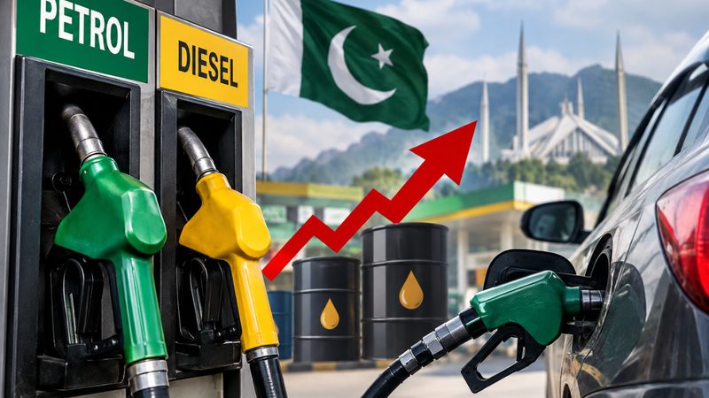 پیٹرول ڈیزل قیمت اضافہ کے بعد پاکستان میں پیٹرول پمپ پر نرخوں کا بورڈ
