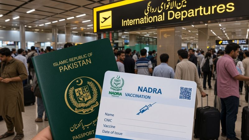 نادرا انٹیگریٹڈ ویکسینیشن کارڈ سے متعلق ایئرپورٹ ہیلتھ ڈیپارٹمنٹ کا سرکاری اعلامیہ