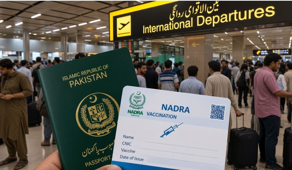نادرا انٹیگریٹڈ ویکسینیشن کارڈ سے متعلق ایئرپورٹ ہیلتھ ڈیپارٹمنٹ کا سرکاری اعلامیہ