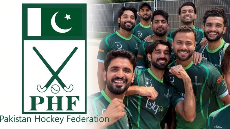 پاکستان ہاکی بھارت دورہ منسوخ — قومی ہاکی ٹیم کے کھلاڑی میدان میں مشق کرتے ہوئے