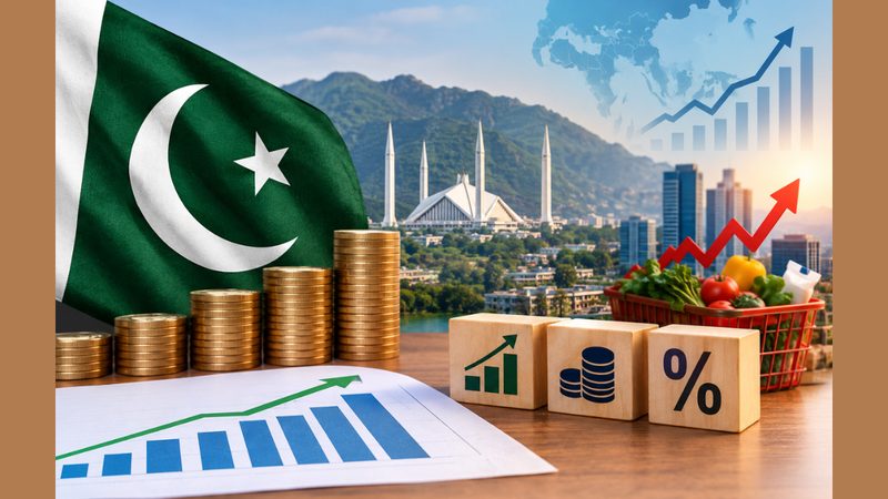 "پاکستان اقتصادی شرح نمو سے متعلق اے ڈی بی رپورٹ کو ظاہر کرتا گراف اور چارٹ"