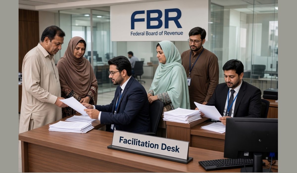 ایف بی آر کے فیسلیٹیشن ڈیسک پر ٹیکس دہندگان اور کنسلٹنٹس انکم ٹیکس ریٹرن کی آخری تاریخ میں توسیع کے بعد ٹیکس سال 2026 کے ریٹرن پر کام کرتے ہوئے