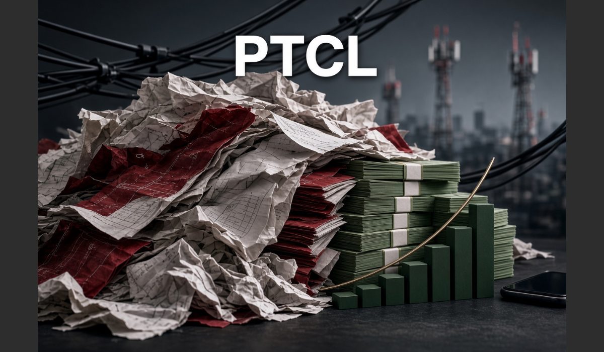 چارٹ جس میں ستمبر 2026 تک نو ماہ کے PTCL منافع کا موازنہ آپریٹنگ منافع اور مالیاتی اخراجات سے کیا گیا ہے